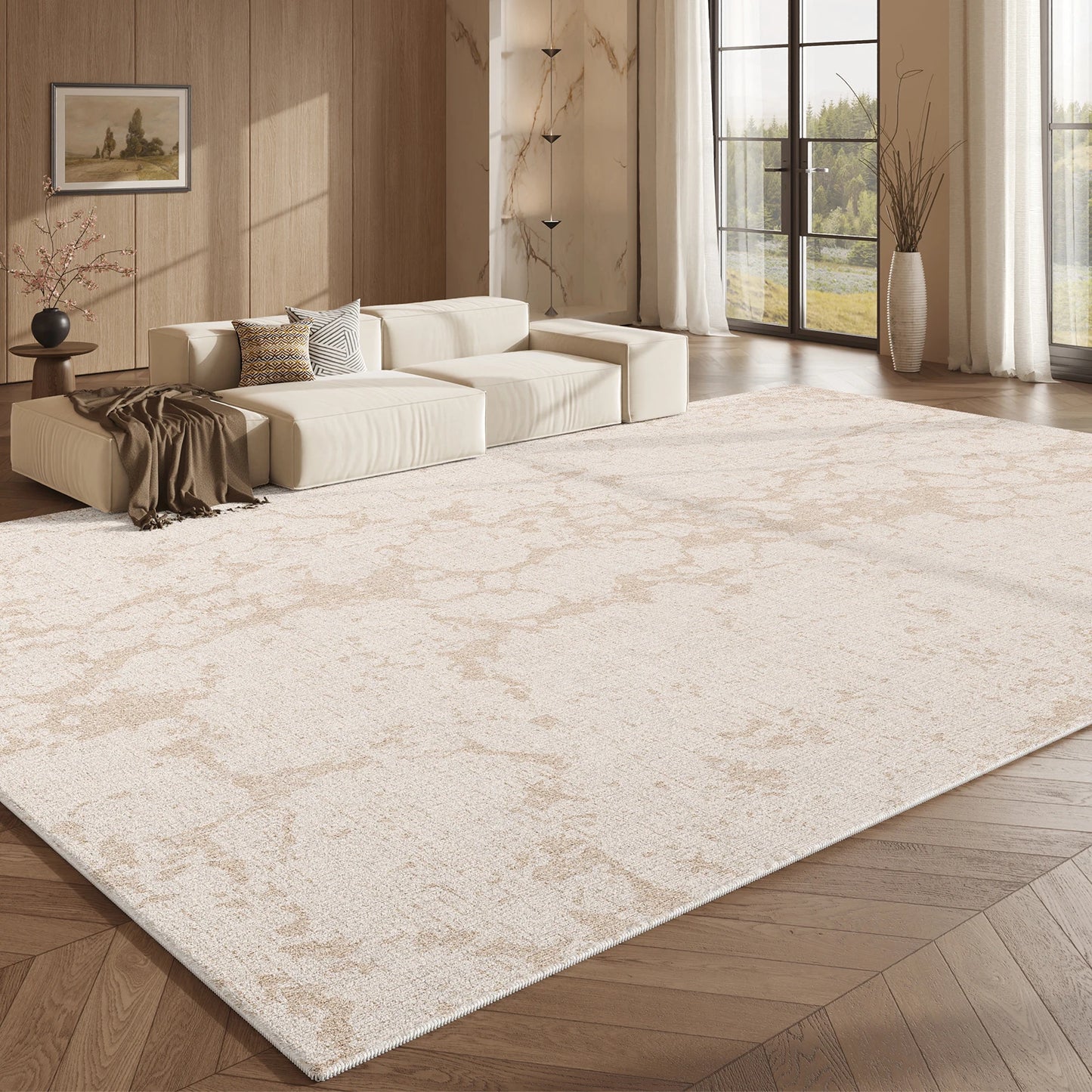 Soft Washable Marble Rug